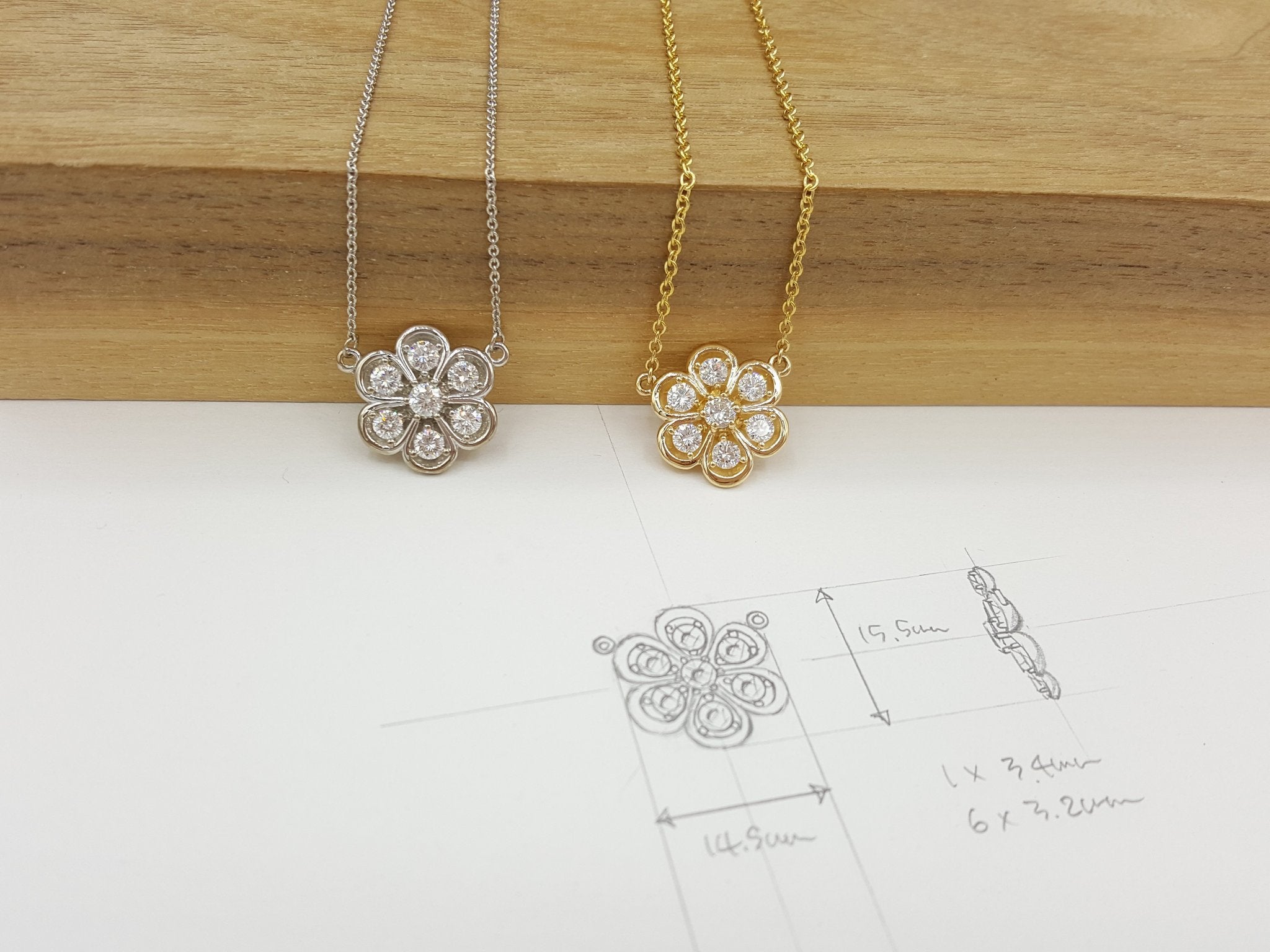 Flower pendants