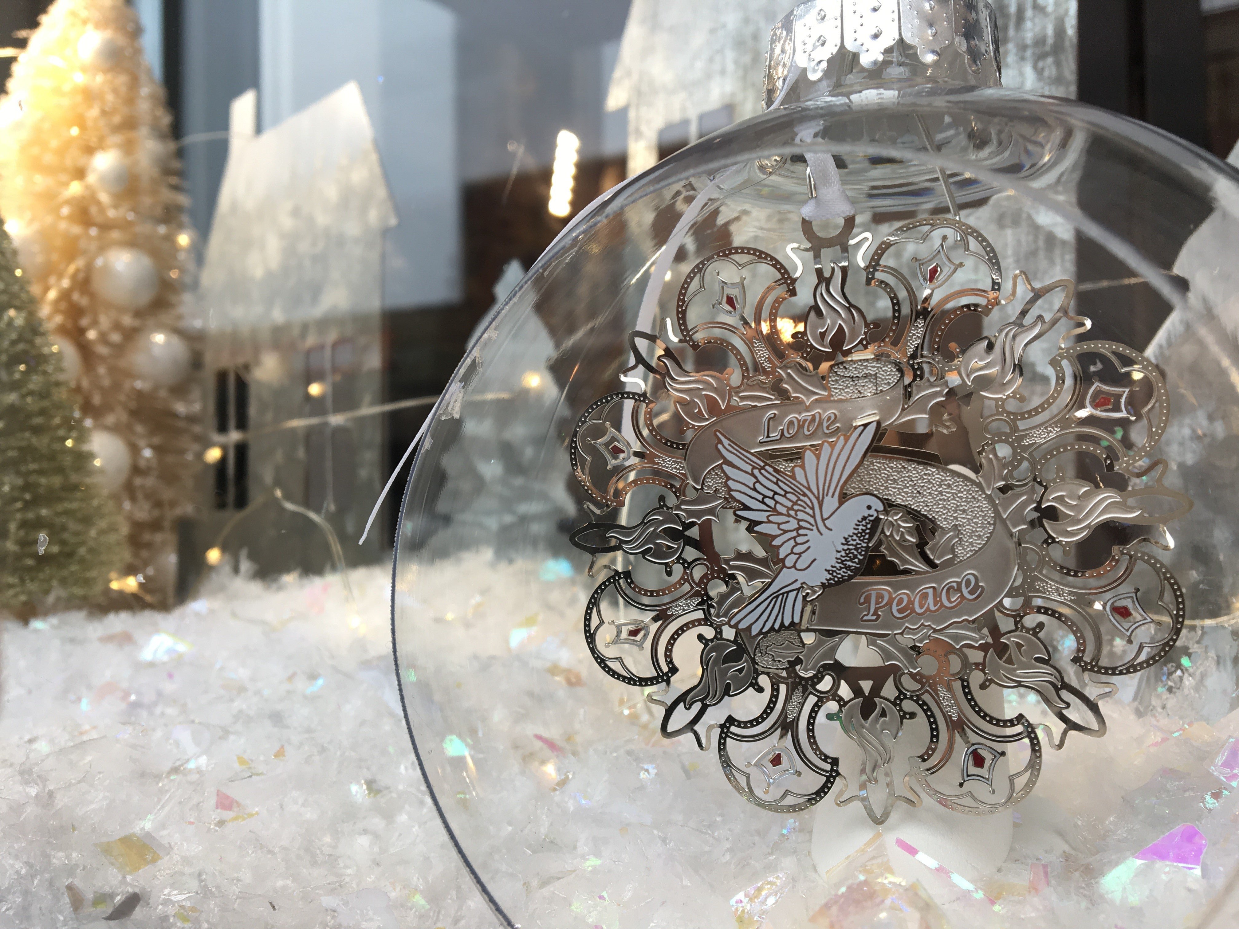 Our snowflake ornaments!