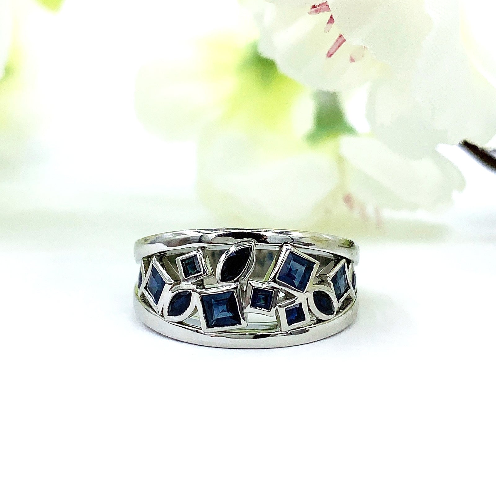 Mixed Sapphires Ring