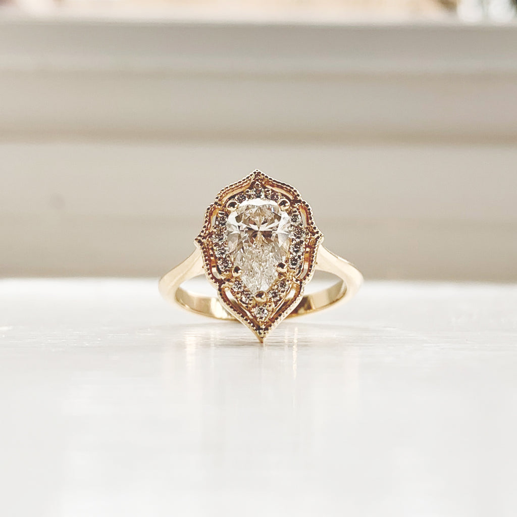 Vintage Pear Engagement Ring Dana s Goldsmithing