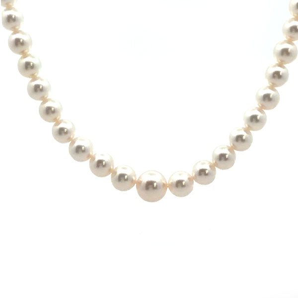 Genuine Akoya Pearl Necklace 17in (39345)