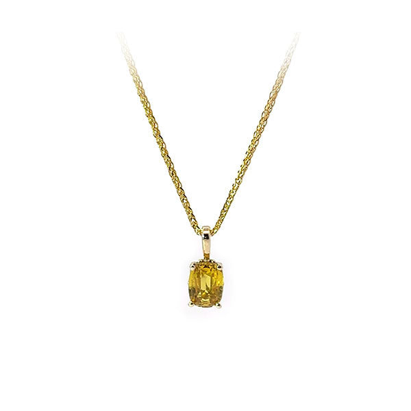 Genuine Yellow Sapphire Pendant (40241)