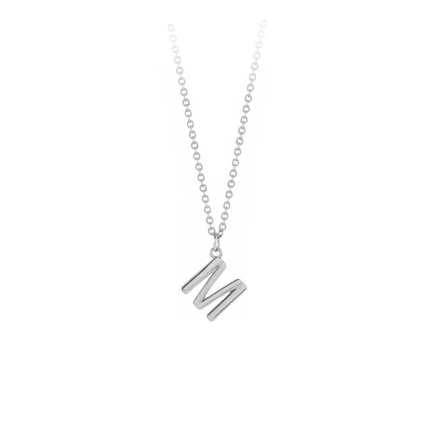 Sterling Silver 'M' Initial Pendant (36581)