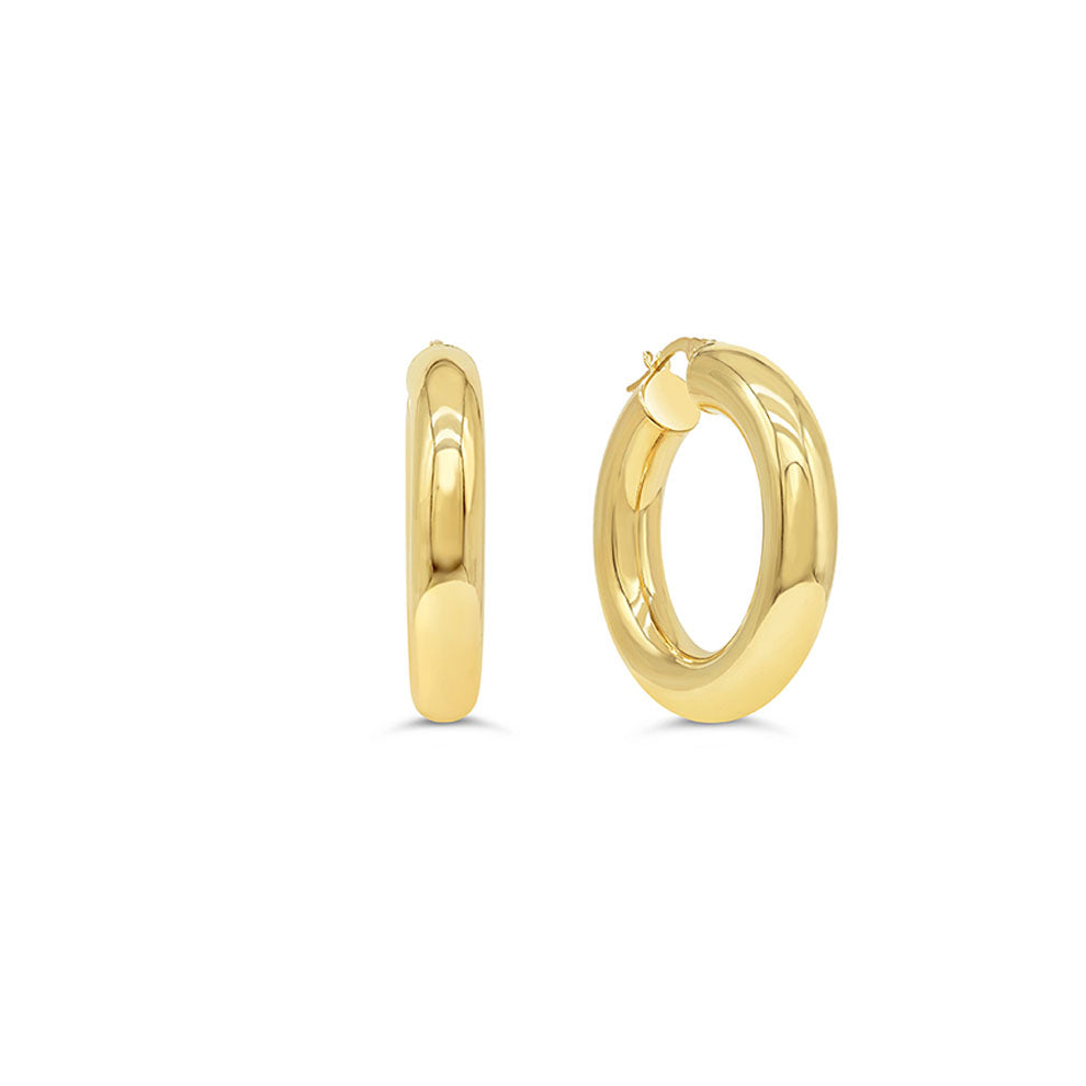 Gold Hoop Earrings 26mm (37551)