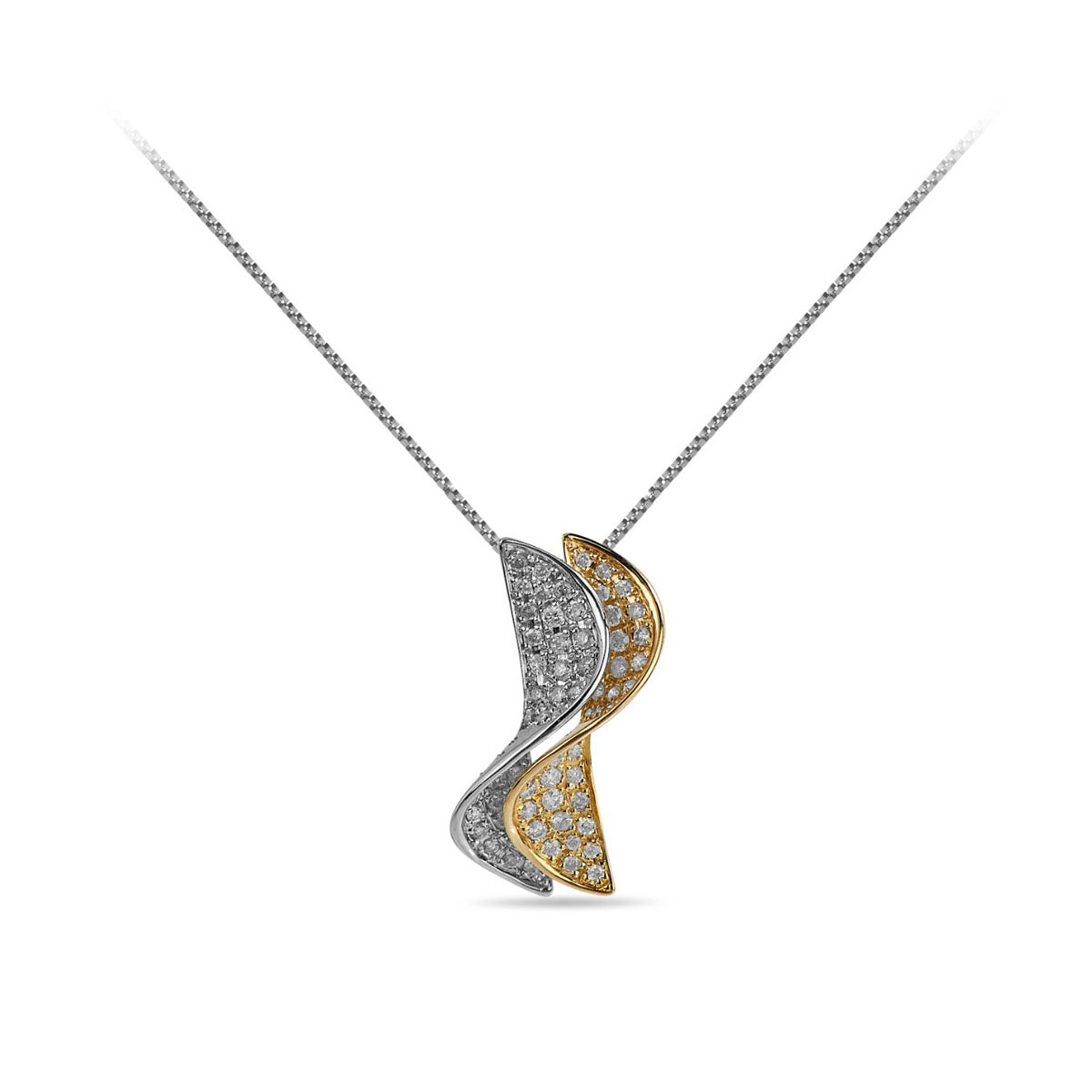 Diamond Double Wave Pendant .30ct (39398)