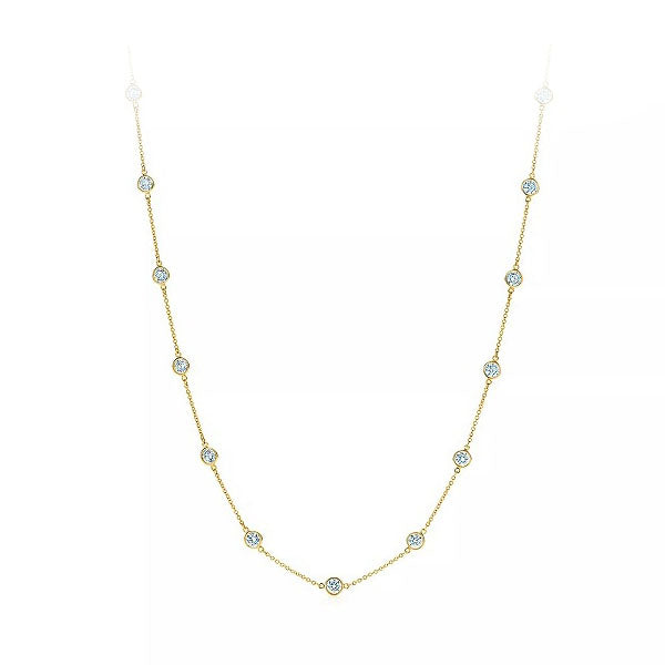 Diamond Station Necklace - LG 4.45ct (39423)