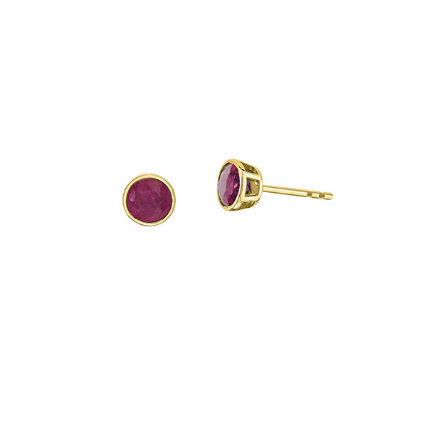 Genuine Ruby Birthstone Earrings (39585)