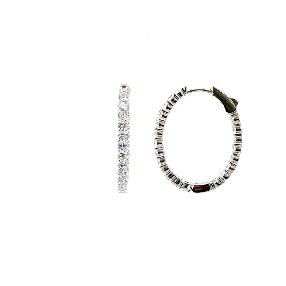 Diamond Oval Hoops - LG 2.50ct (40247)
