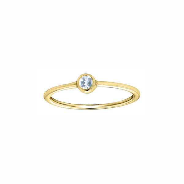 Genuine Aquamarine Birthstone Ring (40541)