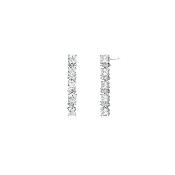 Sterling Silver Vertical Bar Earrings (40608)