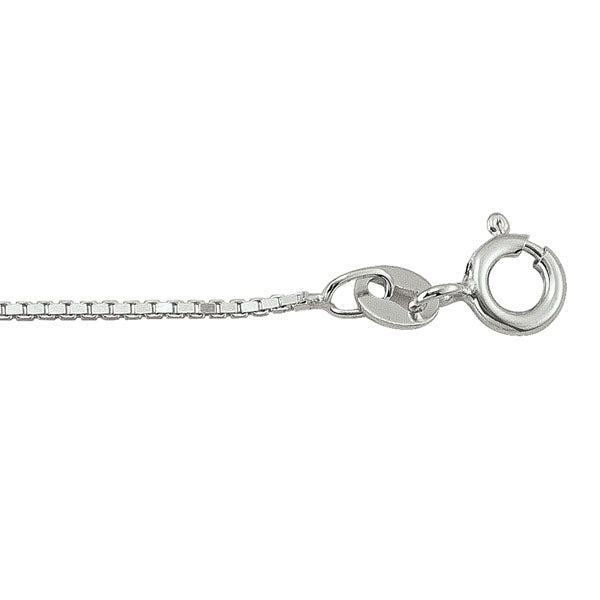 Sterling Silver Solid Box Chain 1mm 20in (31010)