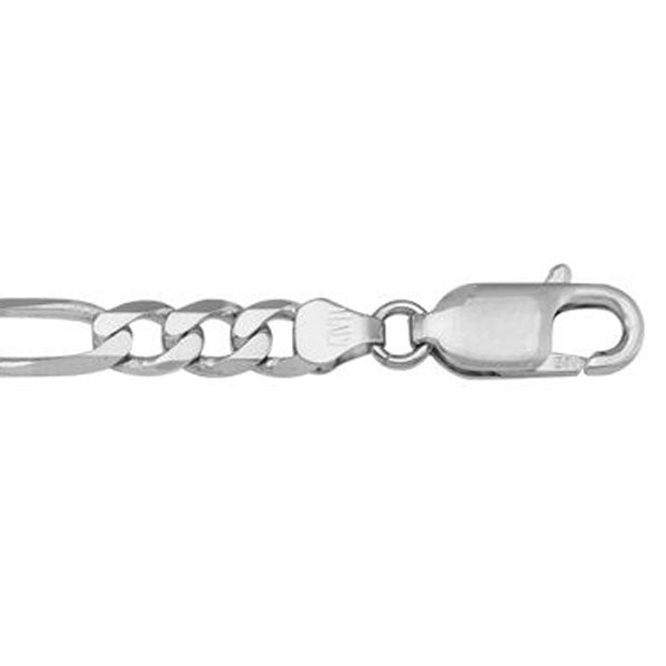 Gold Solid Figaro Link Chain 5.1mm 20in (36513)