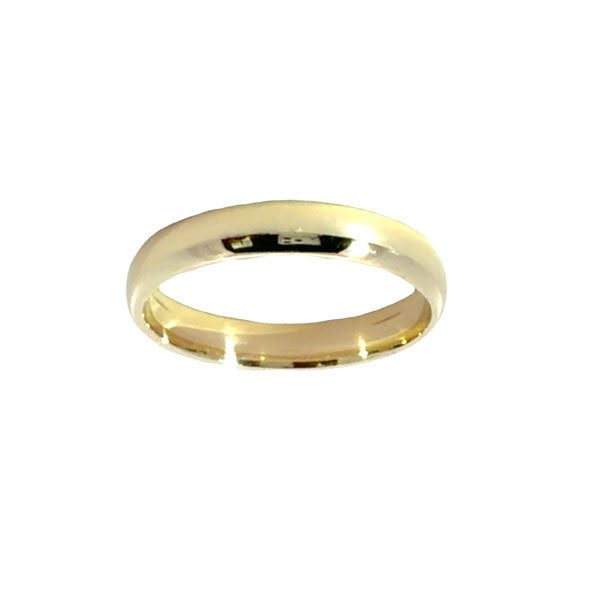 Gold Wedding Band 4mm Size 10 (38979)