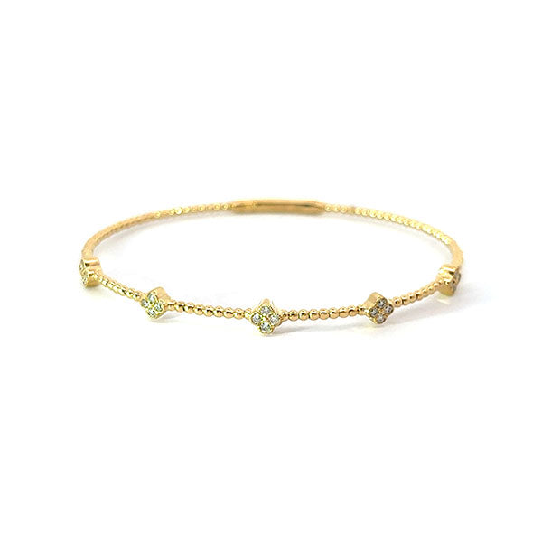 Diamond Clover Motif Flex Bangle .32ct (39751)