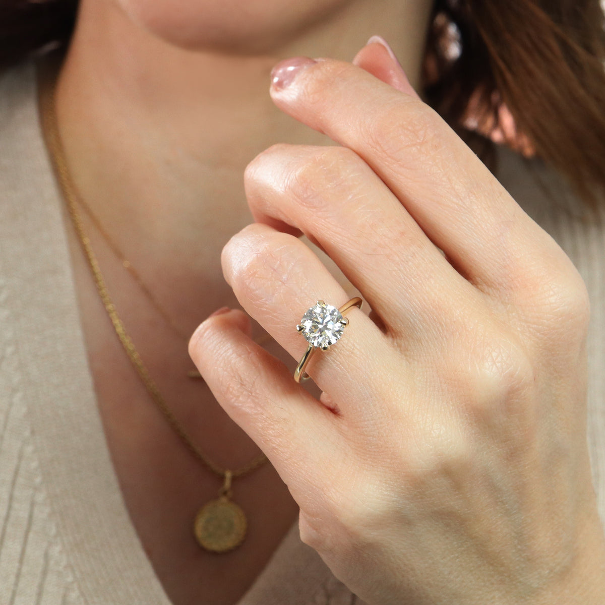 Diamond Engagement Ring with Hidden Halo - LG 2.03ct (41110)