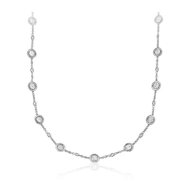 Diamond Stations Necklace - LG 4.45ct (39163)