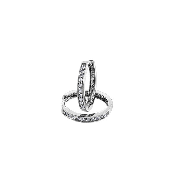 Diamond White Gold Hoops .10ct (39480)