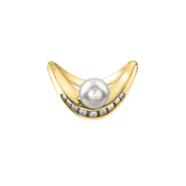 Genuine Pearl and Diamond Ring .13ct (39568)