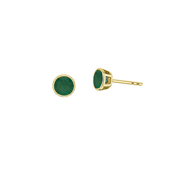 Genuine Emerald Birthstone Earrings (39584)
