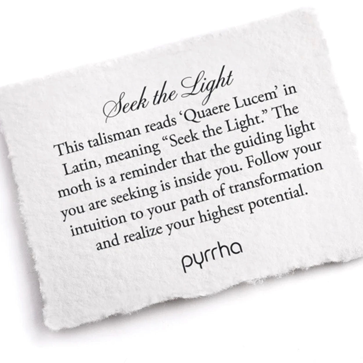 Pyrrha Necklace 'Seek the Light' 18in (40428)