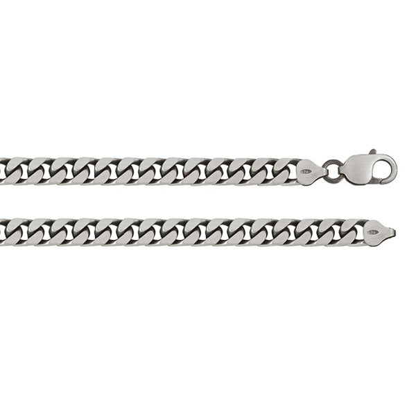 Sterling Silver Oxidized Curb Chain 22in (30334)