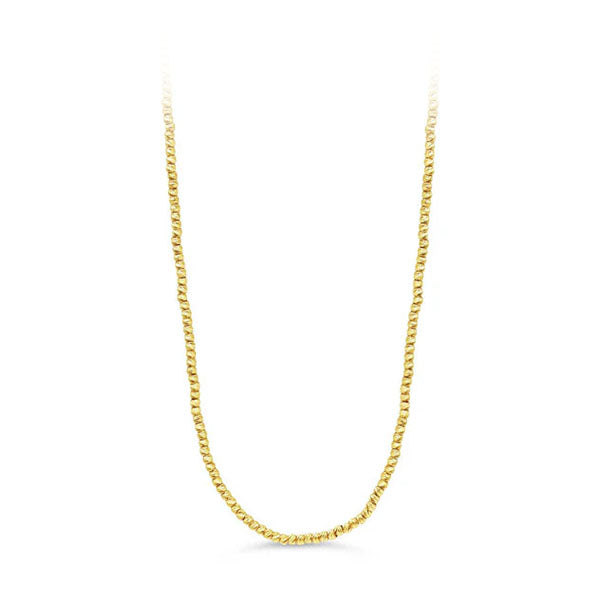 Gold Diamond Cut Bead Chain 18in (39766)