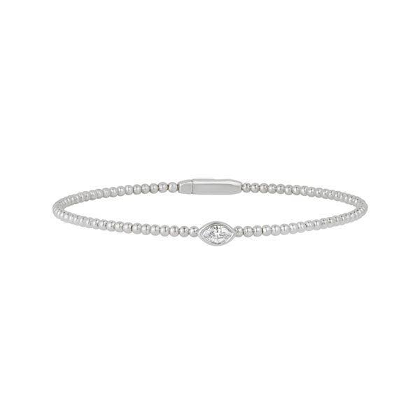 Diamond Solitaire Flexible Bangle .22ct (40932)