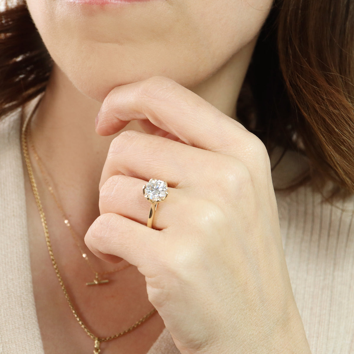 Diamond Solitaire Engagement Ring - LG 2.03ct (41111)