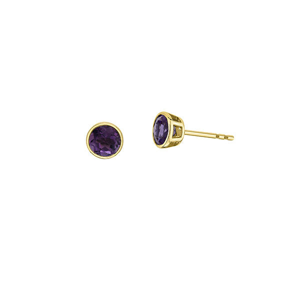 Genuine Amethyst Birthstone Earrings (39583)