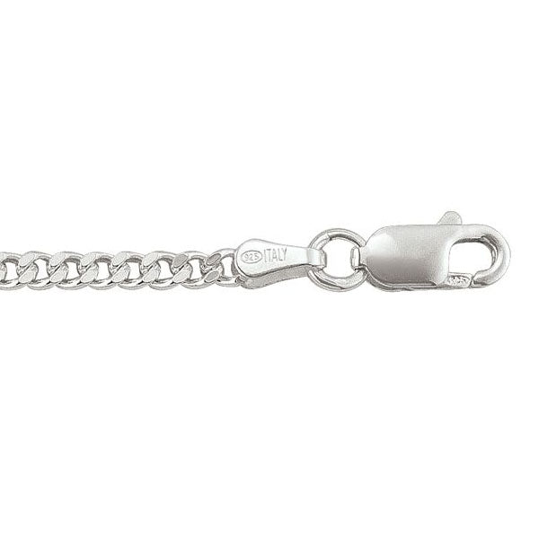 Sterling Silver Curb Anklet 10.25in (40764)