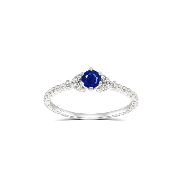 Genuine Sapphire and Diamond Ring .05ct (40939)