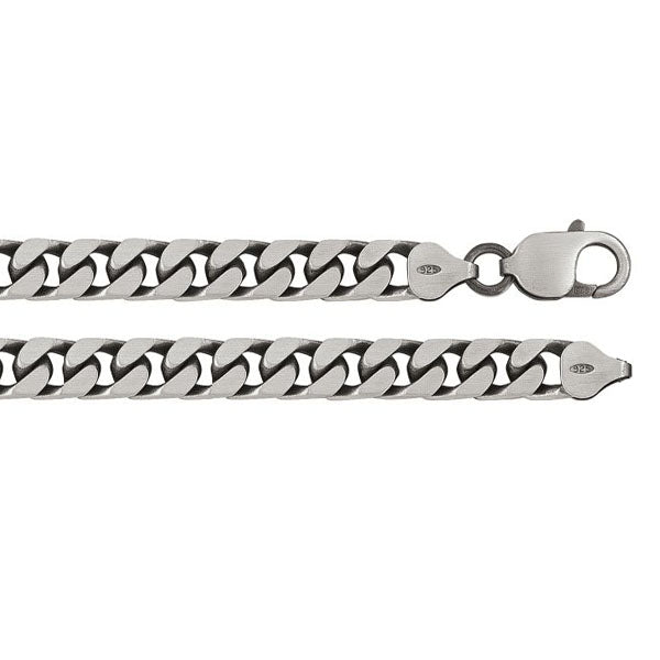 Sterling Silver Oxidized Curb Chain 22in (30335)