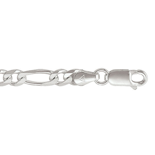 Sterling Silver Solid Figaro Chain 4.7mm 24in (34078)