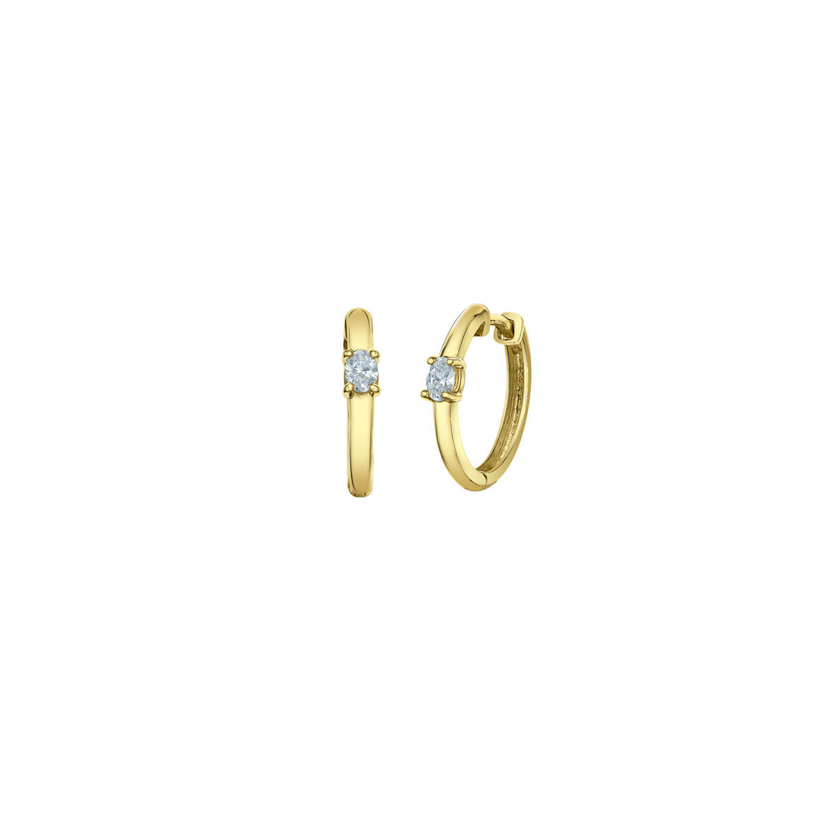 Diamond Accent Hoop Earrings - LG .20ctTW (39431)