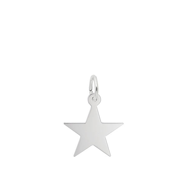 Sterling Silver Flat Star Pendant (40626)