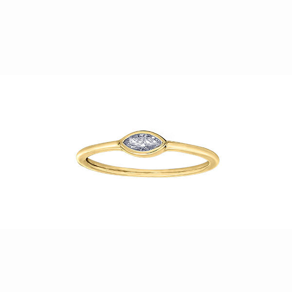Diamond Marquise Cut Solitaire Band .10ct (40728)
