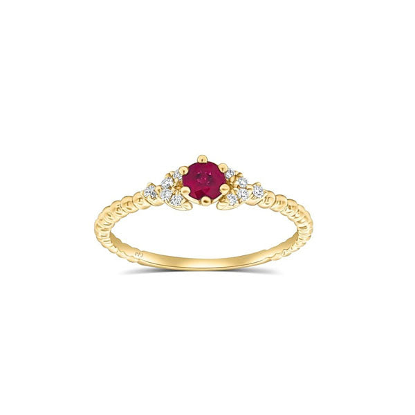 Genuine Ruby and Diamond Ring .06ct (40938)