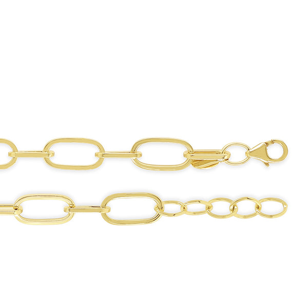 Sempre ORO Necklace - Fancy Link Paperclip Chain 20in (41159)