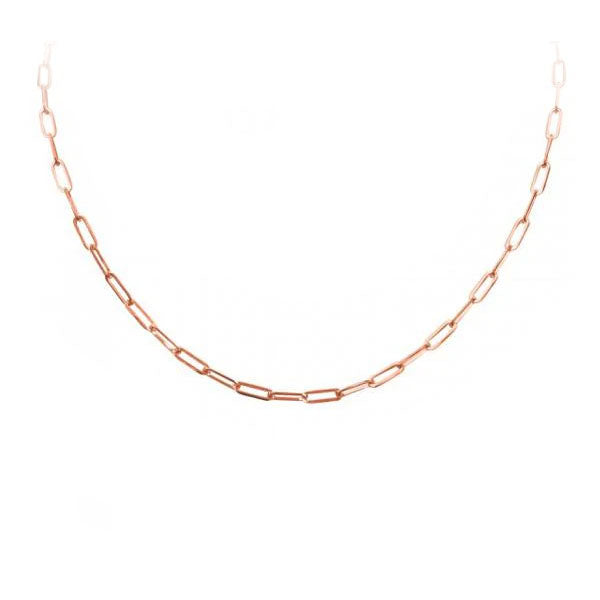 Gold Paperclip Link Necklace 2.6mm 18 inch (35558)