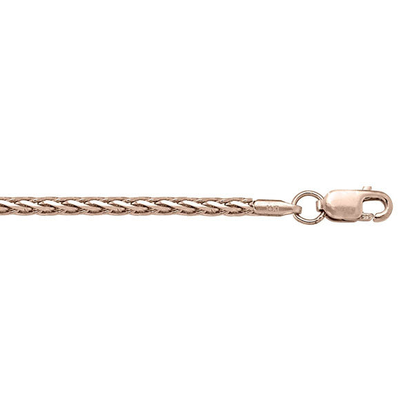 Gold Solid Wheat Link Chain 1.2mm 24in (34190)