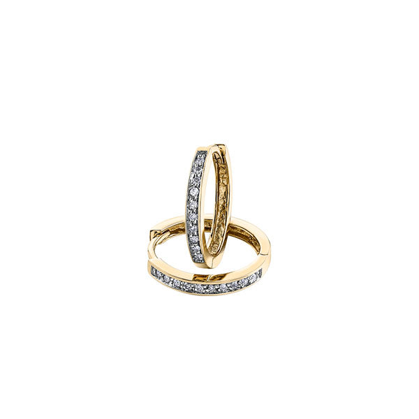 Diamond Yellow Gold Hoops .10ct (39482)