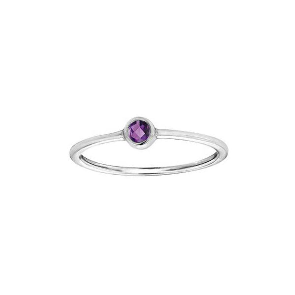 Genuine Amethyst Birthstone Ring (29467)