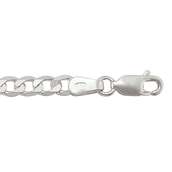 Sterling Silver Open Link Curb Chain 3.9mm 22in (34527)