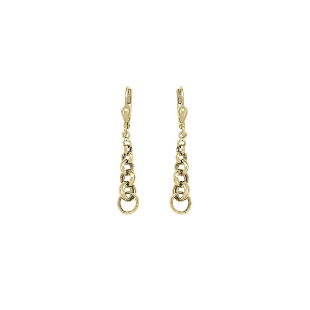 Gold Graduated Link Earrings (31568)