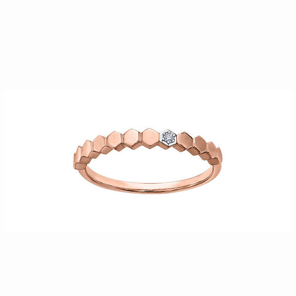 Diamond Hexagon Stacking Band .015ct (40727)