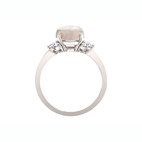 Genuine Opal and Canadian Diamond Ring (40670)