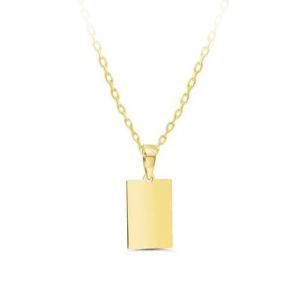 Gold Mini Dog Tag Pendant (41000)