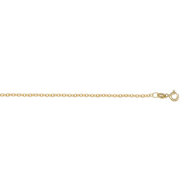 Gold Open Link Cable Chain 1mm 16in (33039)