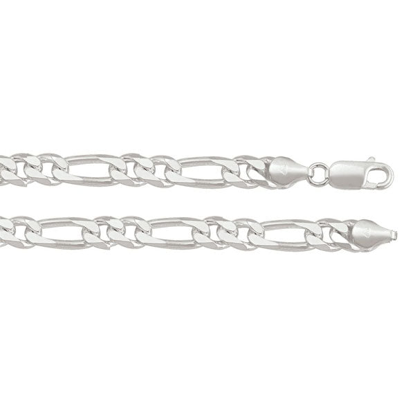 Sterling Silver Solid Figaro Chain 22in (34086)