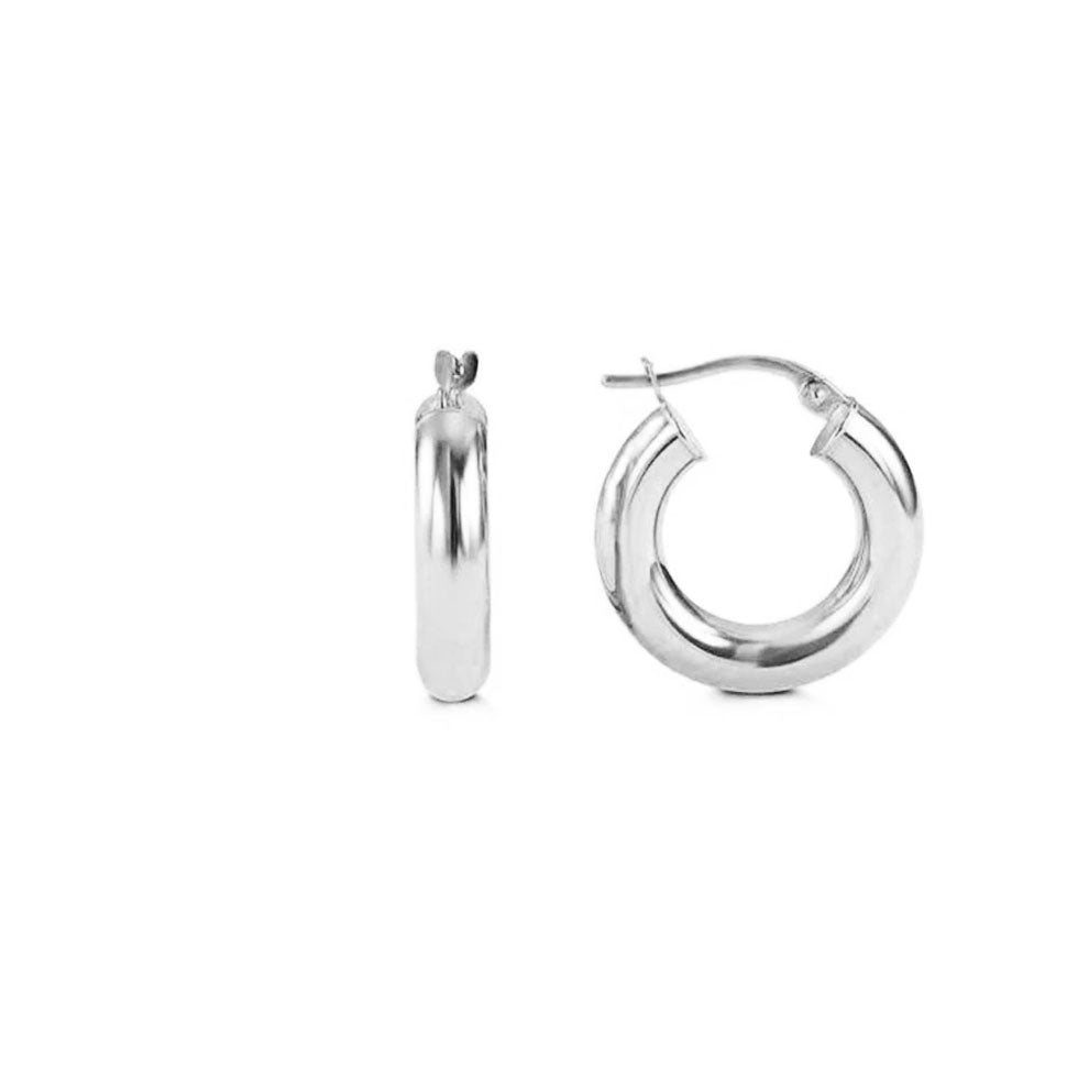 Gold Round Tube Hoops 18mm (39202)